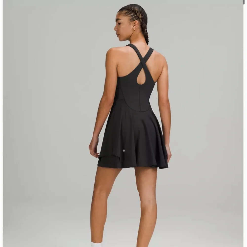 lulu lemon dress Off Shoulder Black Satin Spaghetti Straps Long Mermaid Bridesmaid Dres –  MarryLover main image 1